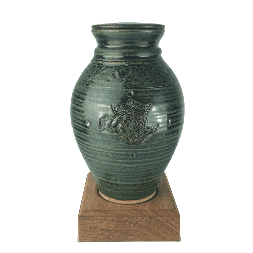 cremation urn with claddagh design irish urn