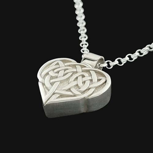 Eriu Silver Cremation ash pendant jewelry and chain