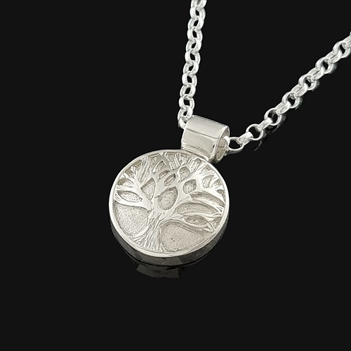 Tree of life pendant with chain from irish urns